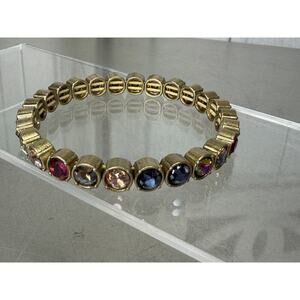 Stella & Dot Bracelet Vida STRETCH BRACELET MULTI Color Gold Rainbow